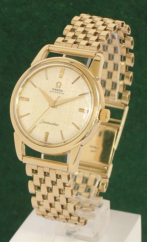 omega gold watch mens|solid gold diamond watches men.